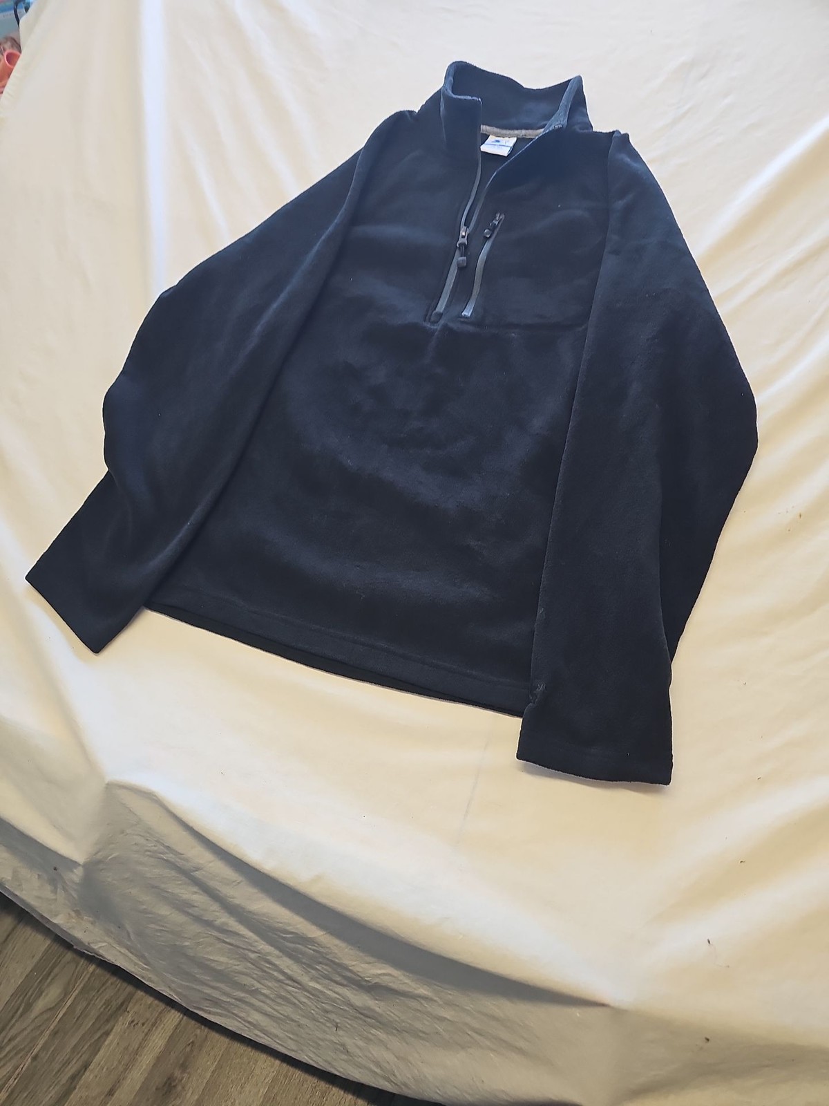 Vintage Starter Black Quarter-Zip Fleece Pullover - Size M X872 - Image 4
