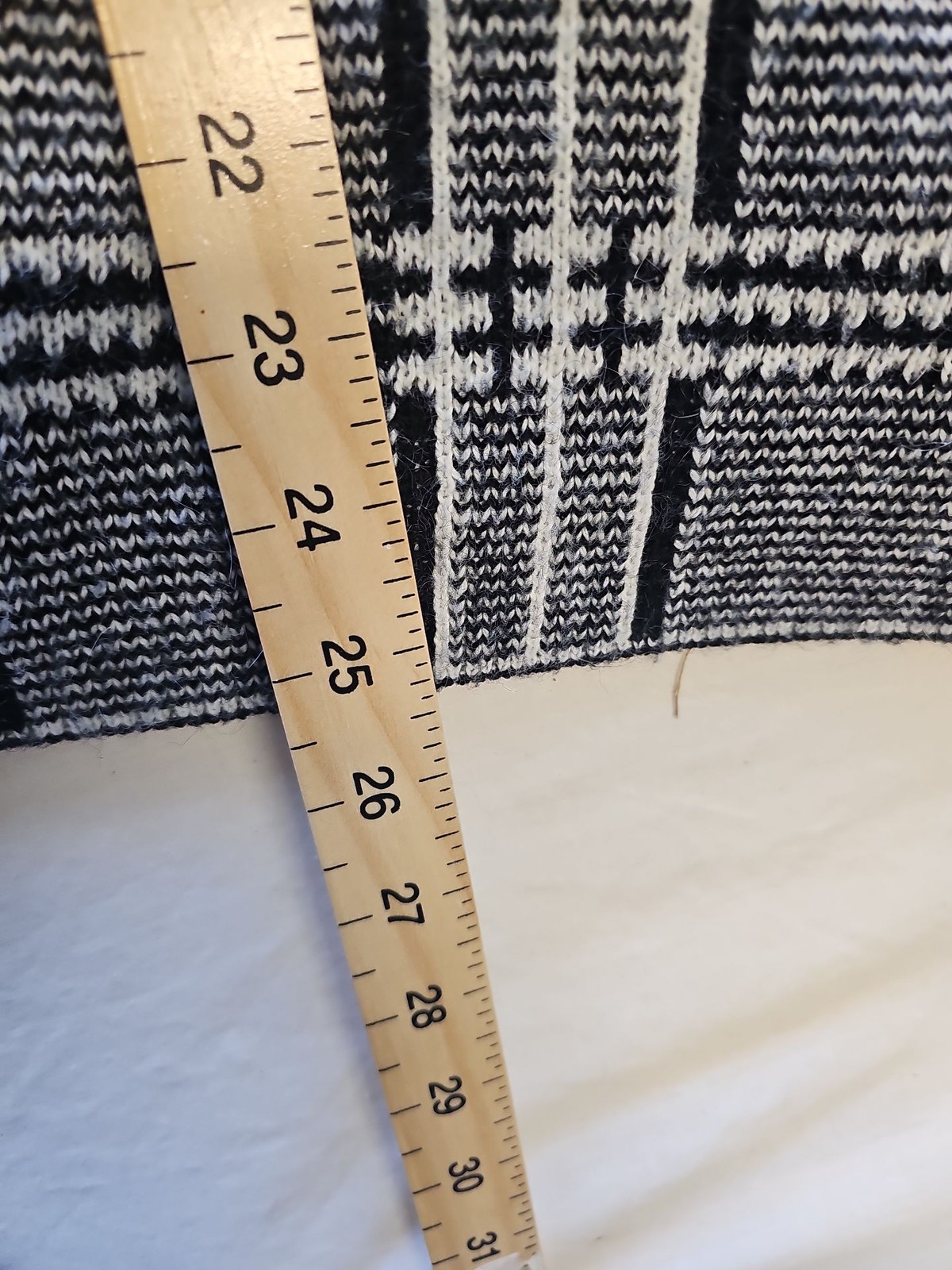 M&S Collection Monochrome Check Knit Jumper with Faux Leather Trim Uk14 X876 - Image 6