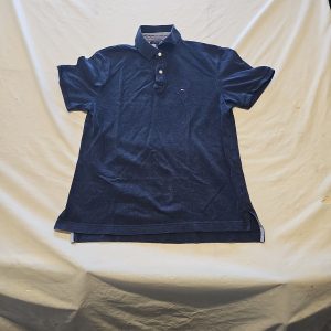 Tommy Hilfiger Men's Classic Fit Pique Polo Shirt Navy Blue Small Y879