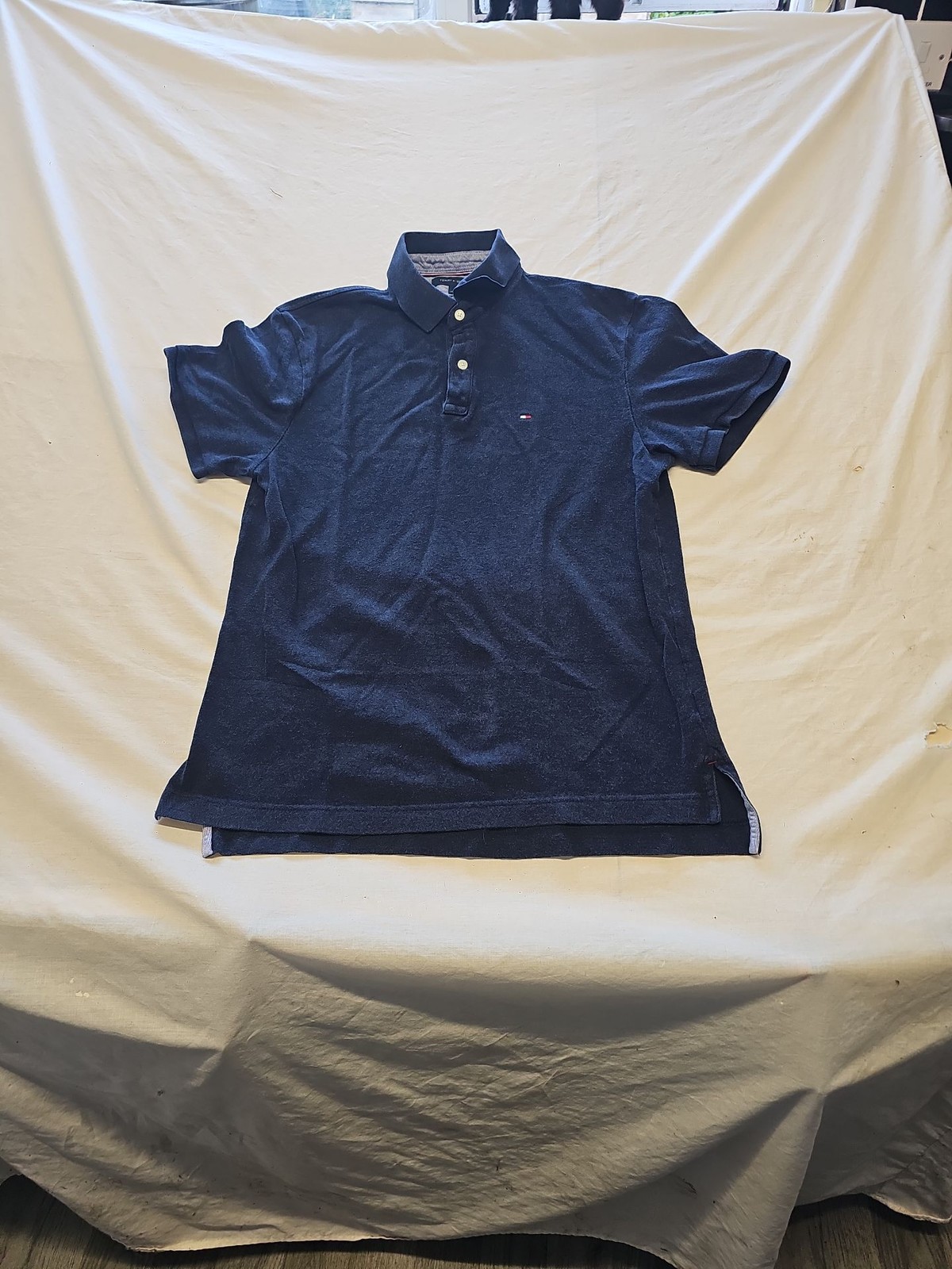 Tommy Hilfiger Men's Classic Fit Pique Polo Shirt Navy Blue Small Y879