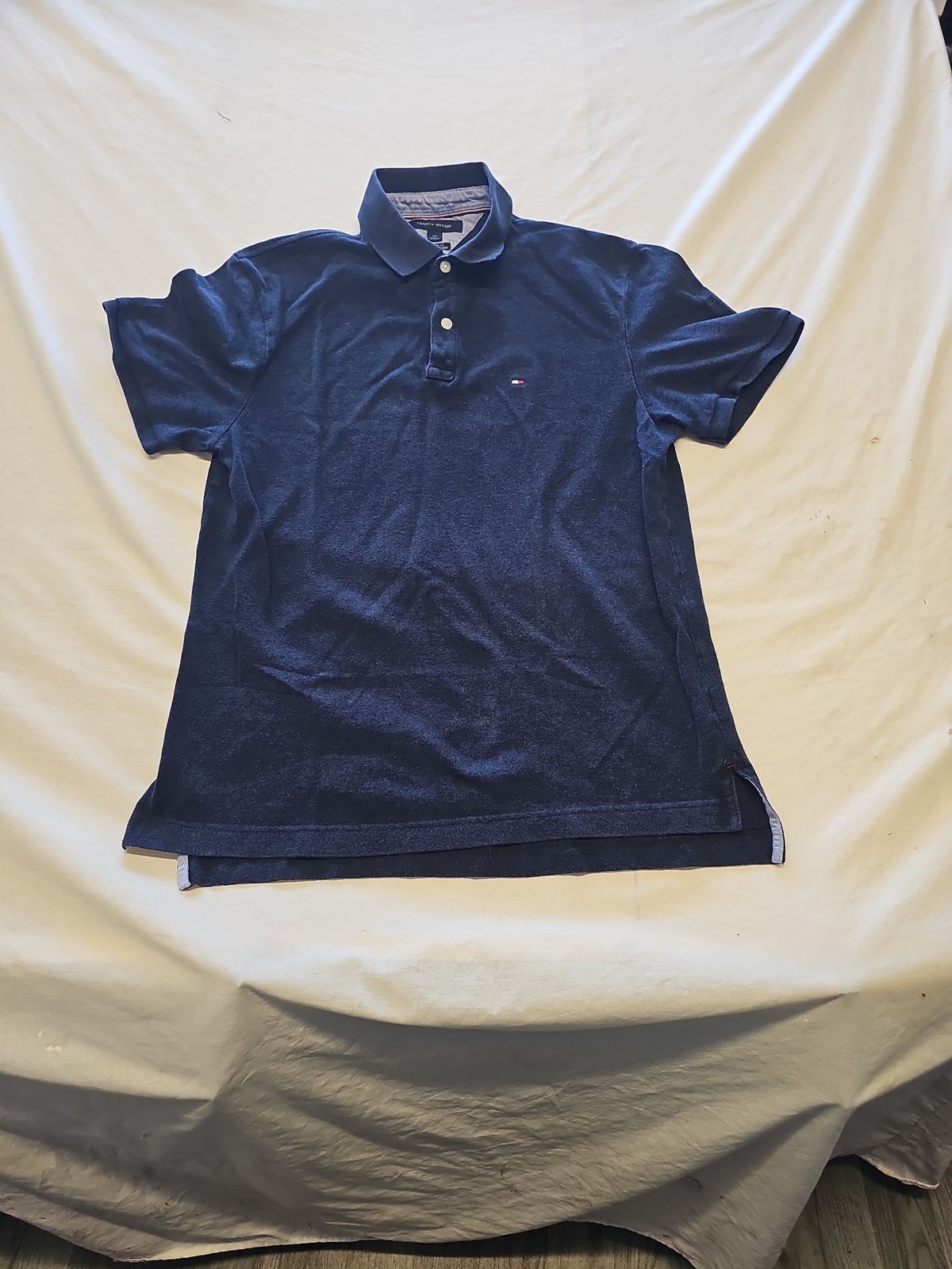Tommy Hilfiger Men's Classic Fit Pique Polo Shirt Navy Blue Small Y879 - Image 3