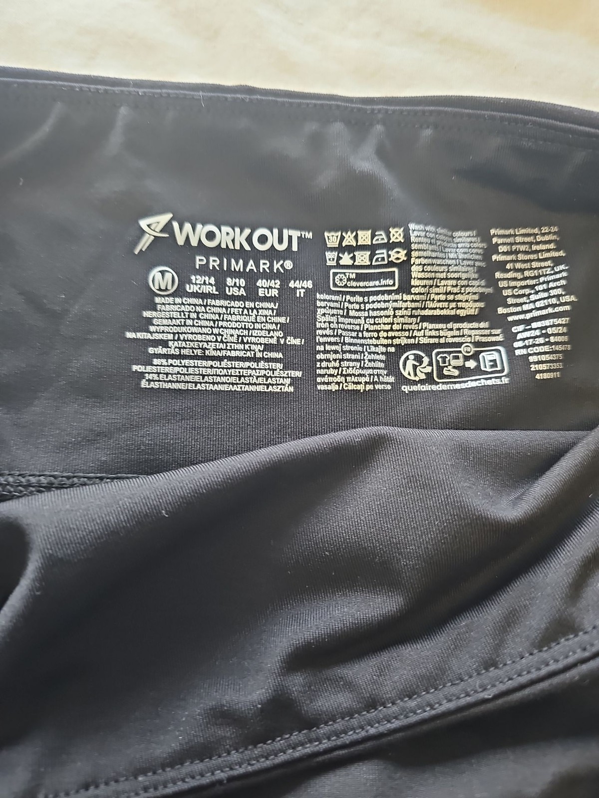 Primark Workout Black Bootcut Yoga Leggings Uk14 P754