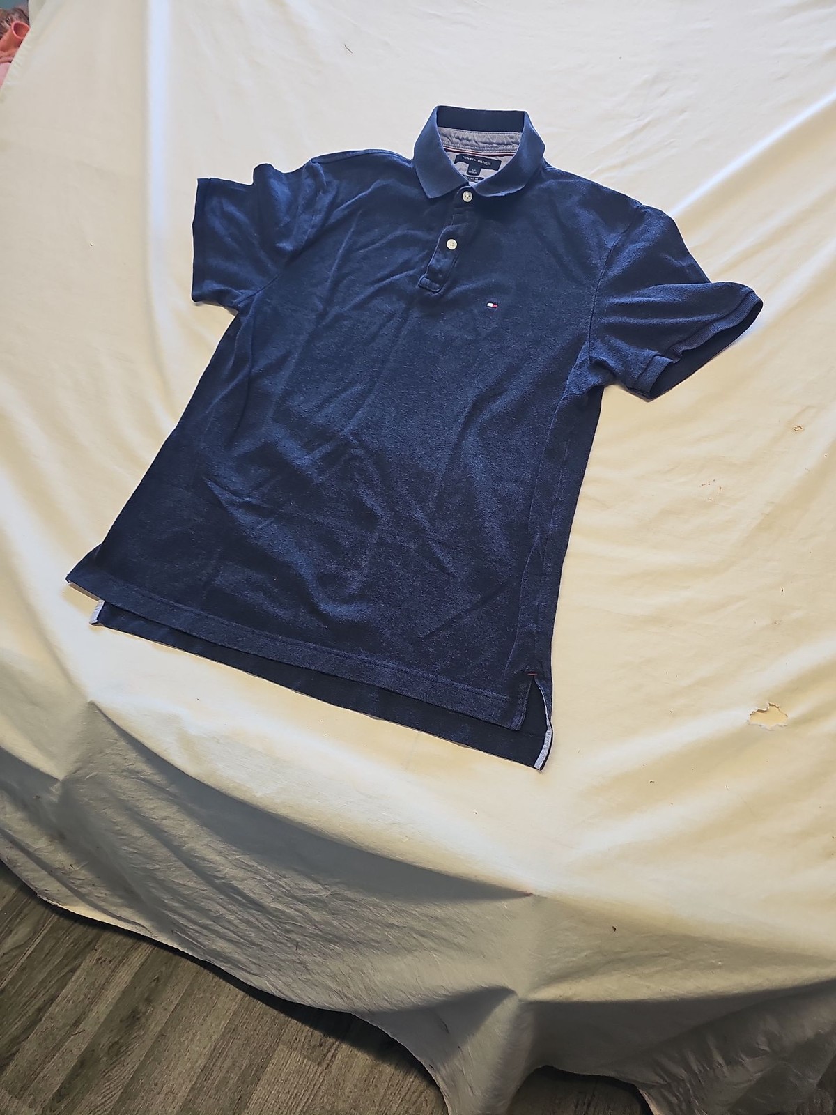 Tommy Hilfiger Men's Classic Fit Pique Polo Shirt Navy Blue Small Y879 - Image 5