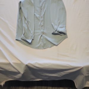 Men's Light Sage Green Grandad Collar Button-Down Shirt AA914