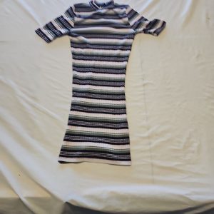 New Look 915 Generation Girls Striped Ribbed Knit Dress AA916