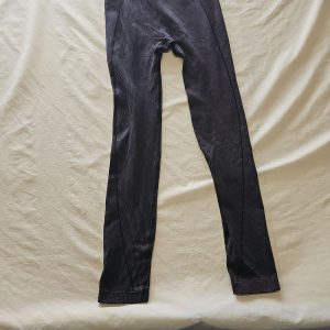 George Ribbed High-Waisted Seamless Leggings in Charcoal Grey L P726