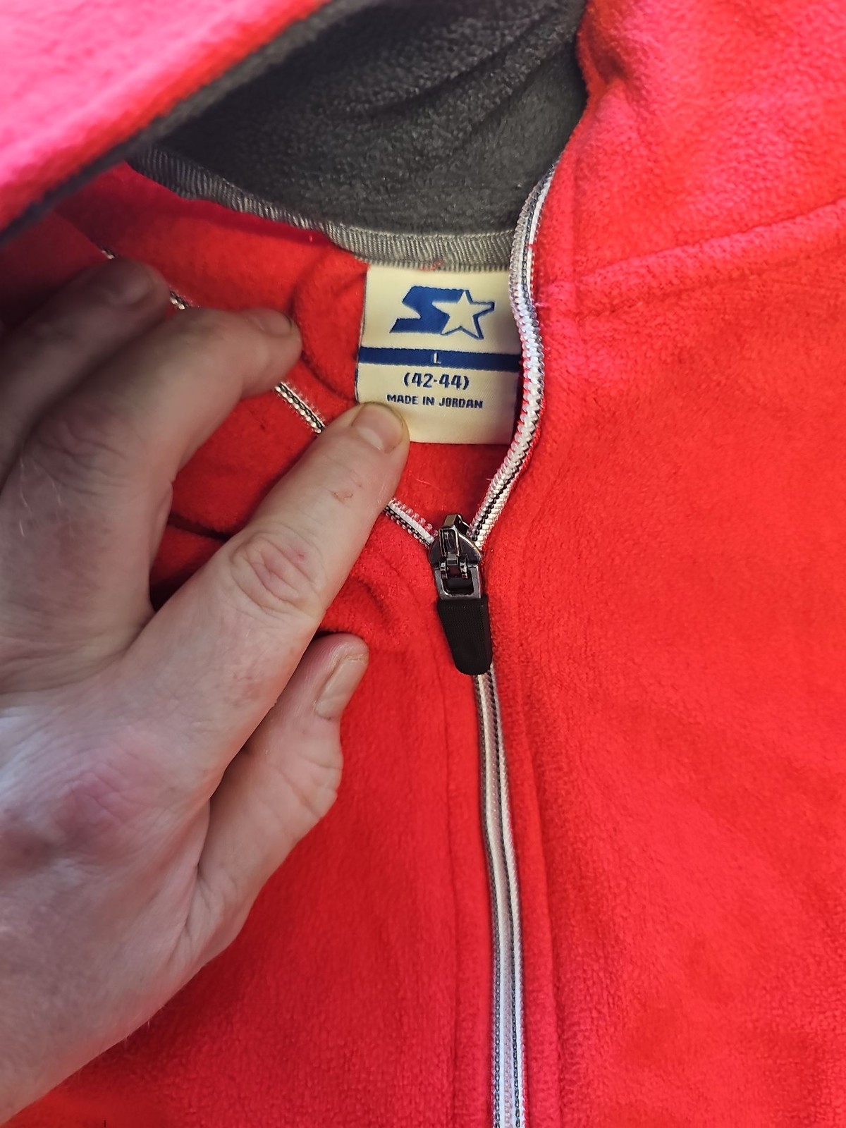 Vintage Starter Full-Zip Fleece Jacket Red Size Large AA910