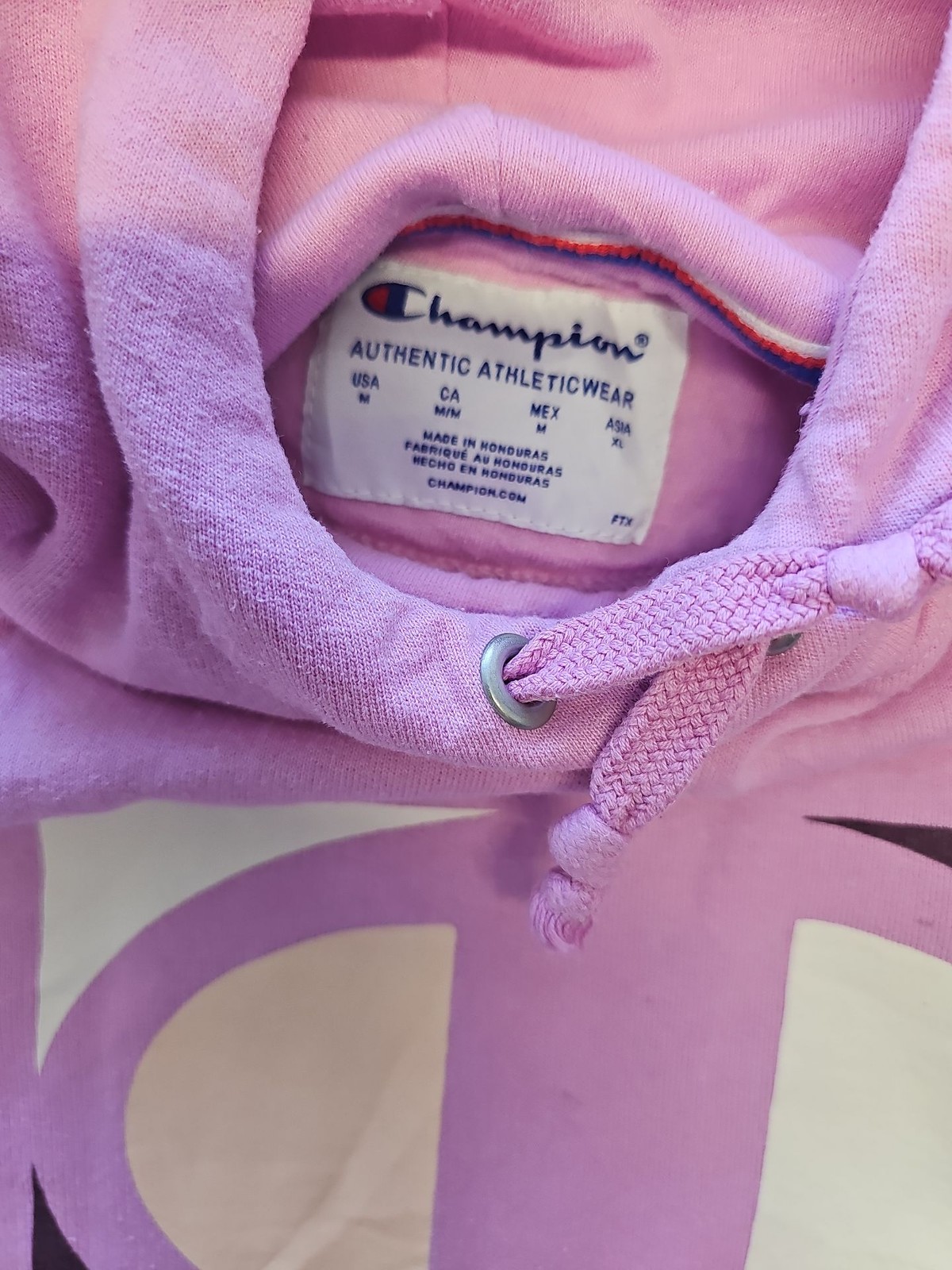 Champion Authentic Athleticwear Pink Pullover Hoodie M AA911