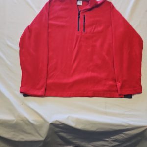 Vintage Starter Red 1/4 Zip Fleece Pullover Jacket L AA912