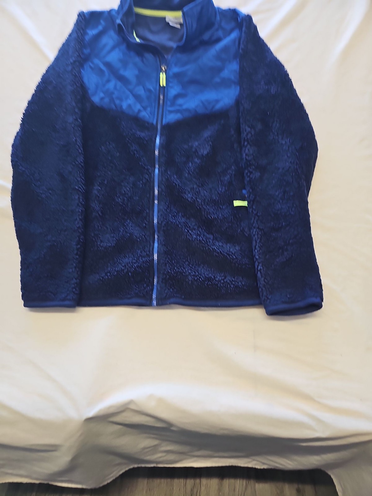 Champion Youth XL Blue Hybrid Sherpa Fleece Zip-Up Jacket Z907