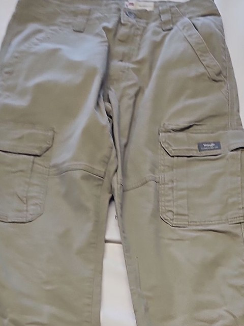Wrangler Men's Regular Fit Cargo Pants in Sage Green W29 L30 MM1006 - Image 7