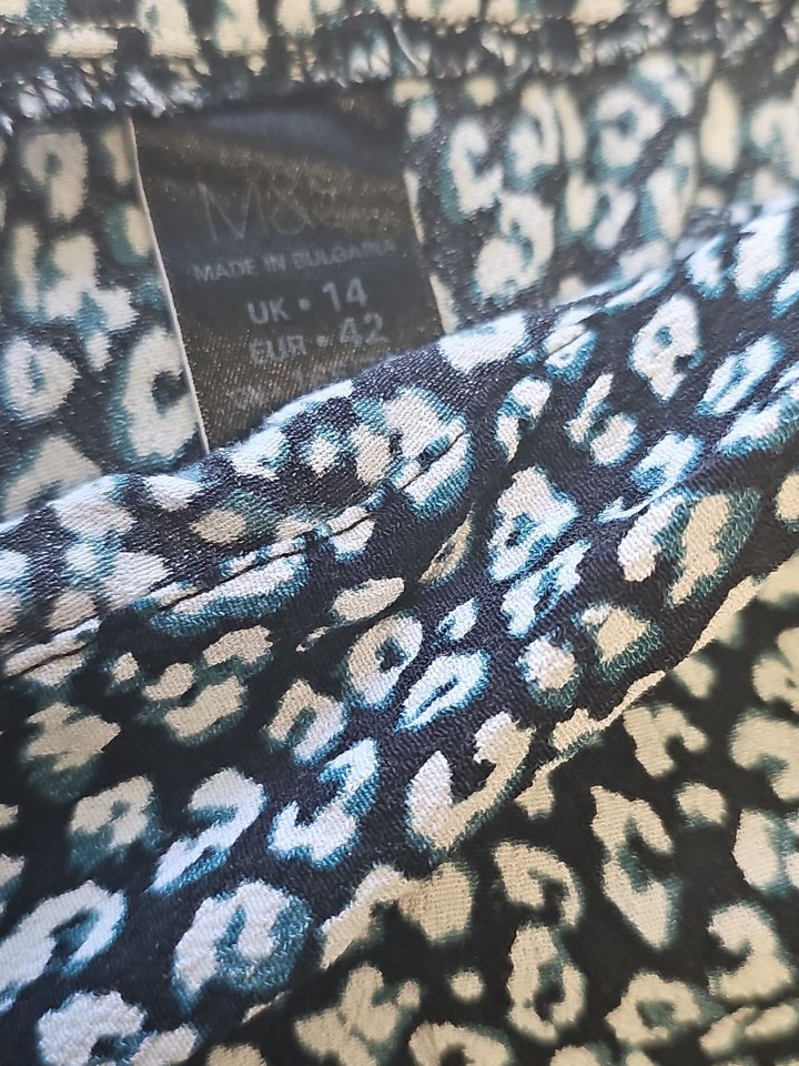 M&S Collection Animal Print Tapered Trousers uk14 MM16 - Image 8