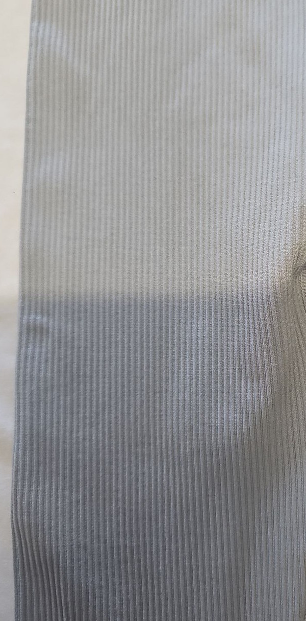 Light Greay Ribbed High-Waisted Activewear Leggings 12 MM56 - Image 7