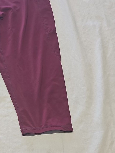 Women's High-Waisted Magenta Cropped Leggings with Side Pockets xl MM15 - Image 6