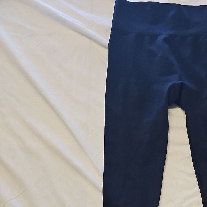 Primark WorkOut Navy Seamless High-Waist Gym Leggings Size M - Image 5