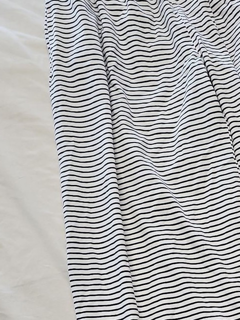 Boohoo New With Tags Black and White Striped Wide Leg Trousers uk16 NN1019 - Image 11