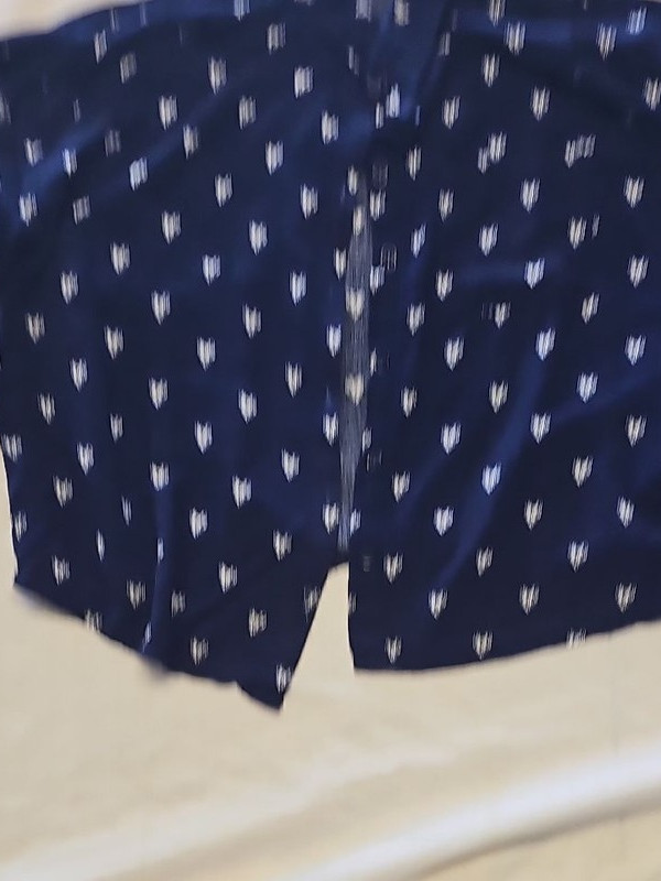 New Look Navy Blue Heart Print Short Sleeve Shirt UK 10 HH140 - Image 6