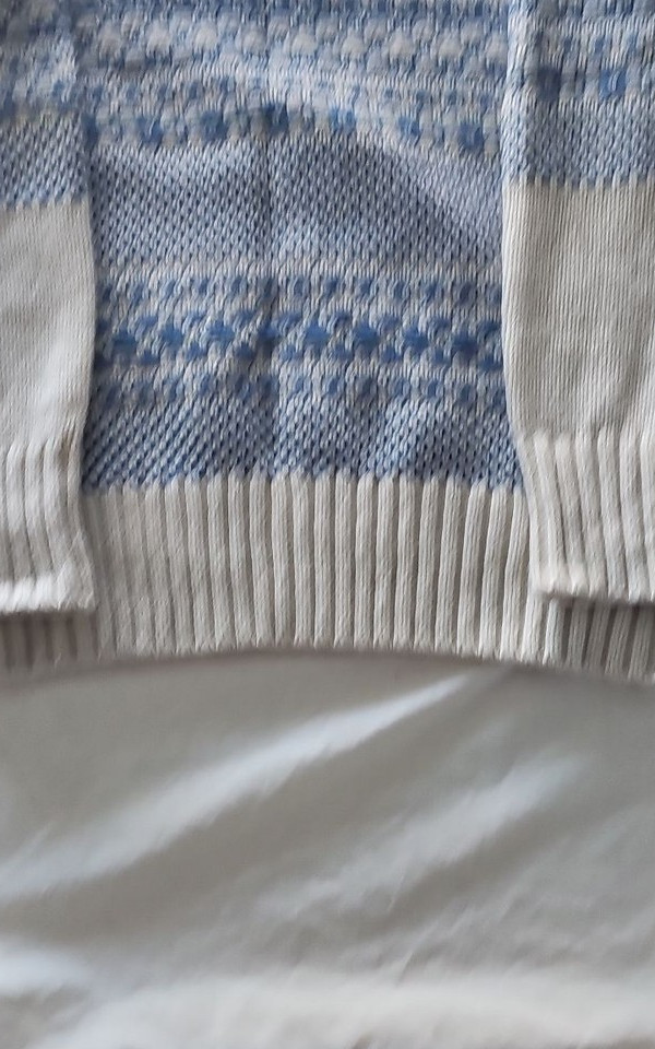 Per Una Cream and Blue Fair Isle Knit Jumper 353 - Image 6