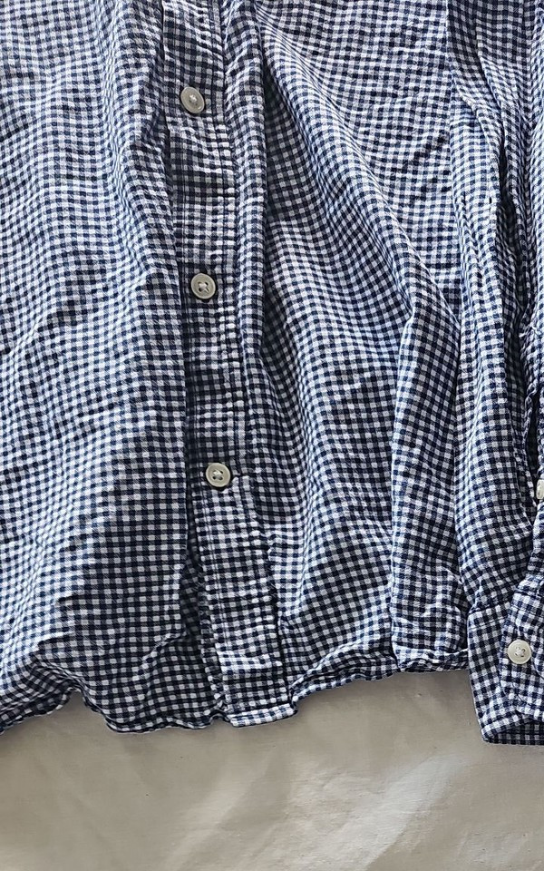 Tu Man Navy Blue Gingham Regular Fit Long Sleeve Shirt XXL 352 - Image 8