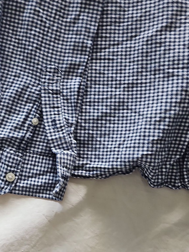 Tu Man Navy Blue Gingham Regular Fit Long Sleeve Shirt XXL 352 - Image 11