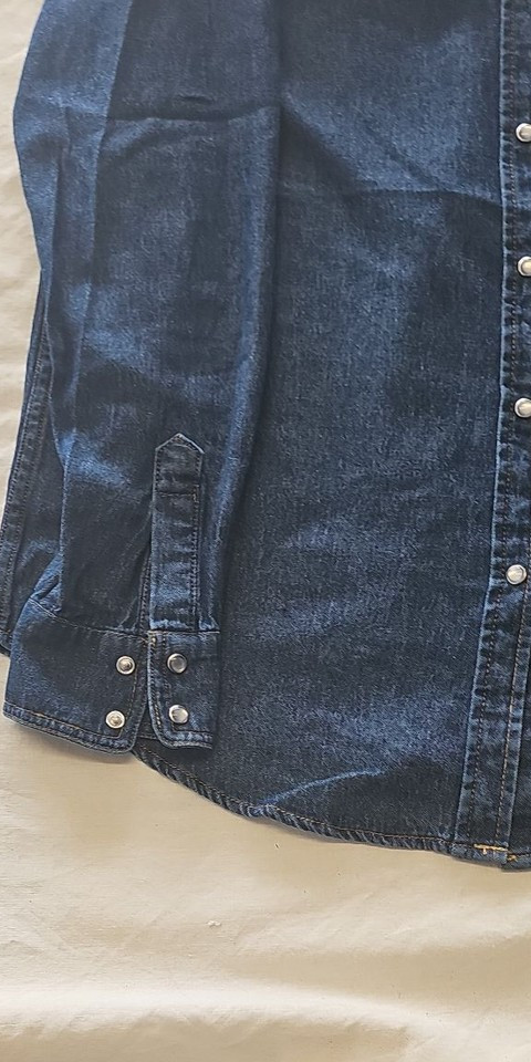 Peacocks Women's Indigo Blue Western Denim Shirt Size 8 376 - Image 8