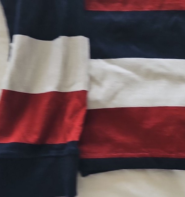 Vintage Striped Long Sleeve Rugby Shirt Red White and Blue 310 - Image 8