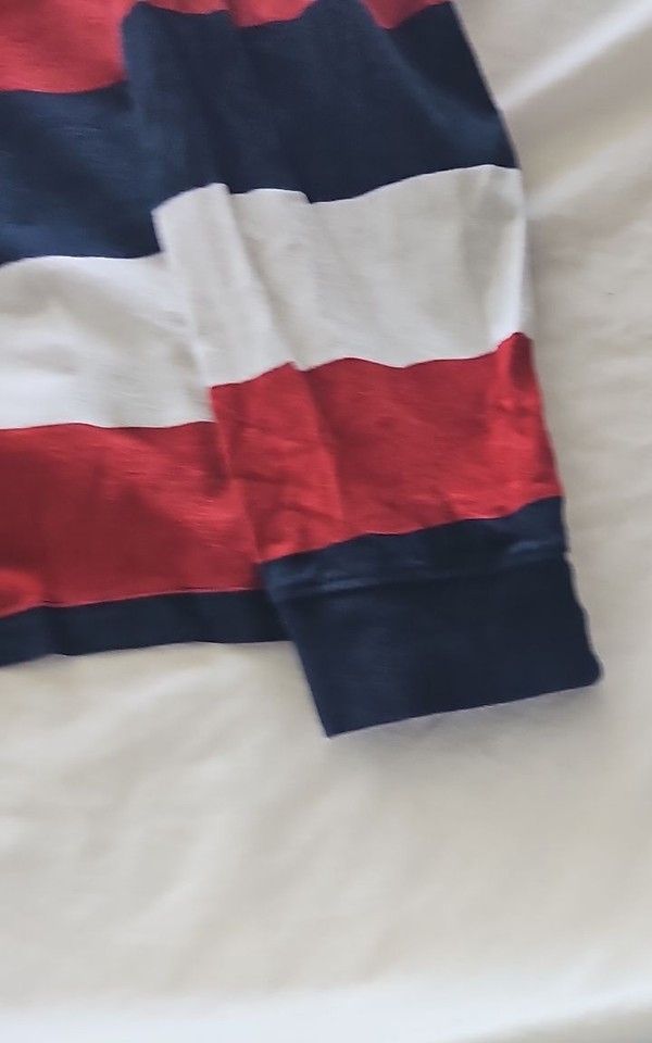 Vintage Striped Long Sleeve Rugby Shirt Red White and Blue 310 - Image 10