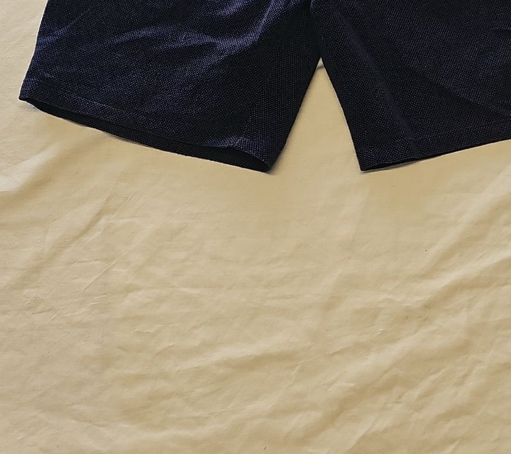 Burton Menswear Navy Textured Micro-Dot Chino Shorts Size 34 392 - Image 7