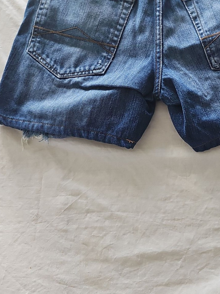 Aéropostale Distressed Denim Shorts Dark Wash Vintage Style 346 - Image 11
