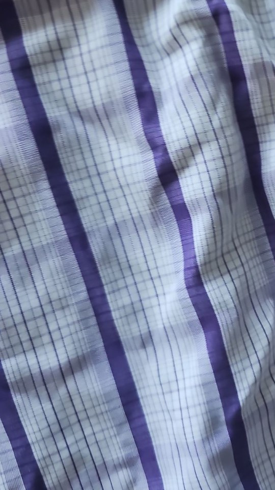 Cotton Traders Men's 2XL Purple Striped Short Sleeve Shirt 344 - Image 9