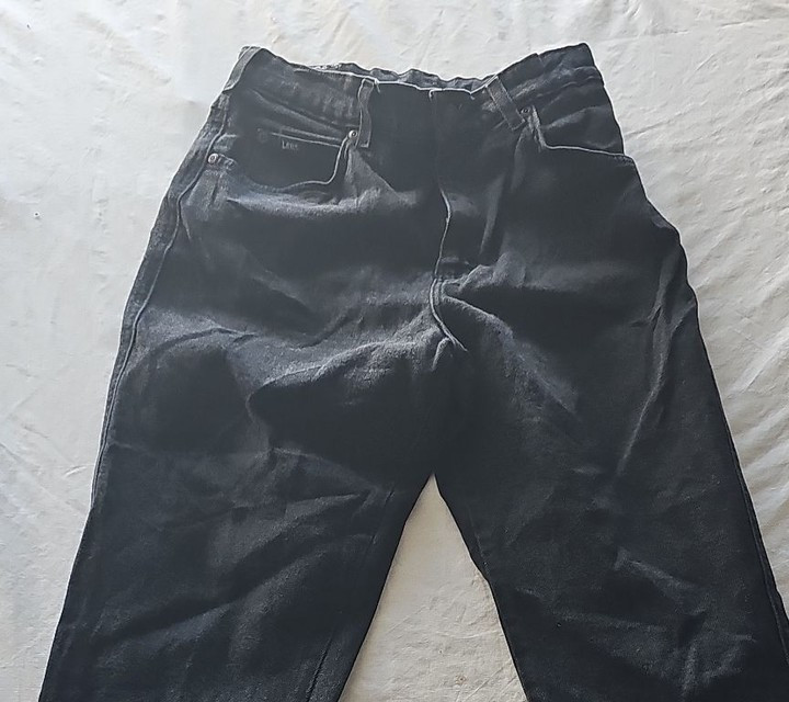 Vintage Lee Original Jeans Black Straight Leg Denim Shorts 368 - Image 8