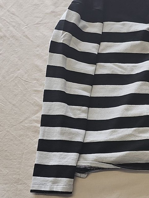 Tu Women's Black and White Striped Quarter-Zip Sweatshirt 377 - Image 6