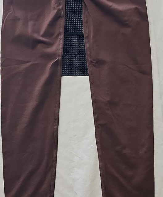 High-Waisted Seamless Ribbed Gym Leggings in Chocolate Brown QQ1064 - Image 7