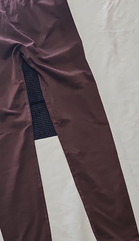 High-Waisted Seamless Ribbed Gym Leggings in Chocolate Brown QQ1064 - Image 11