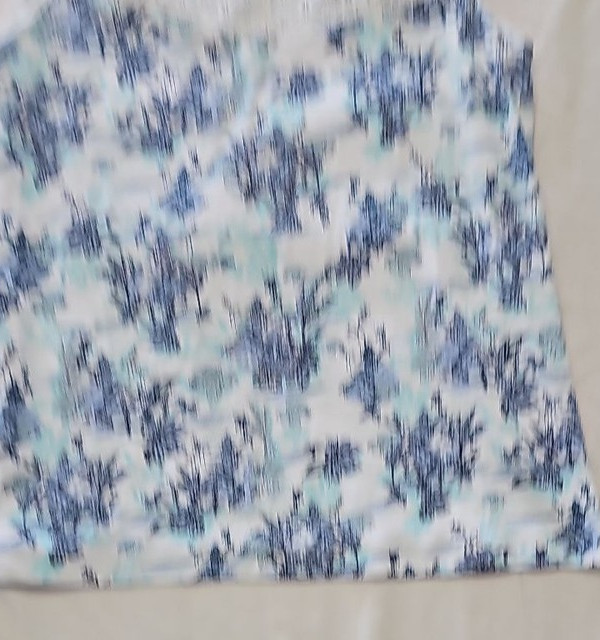 Tu Woman Blue Floral Sleeveless Top with Crochet Lace Yoke uk20 QQ1062 - Image 7