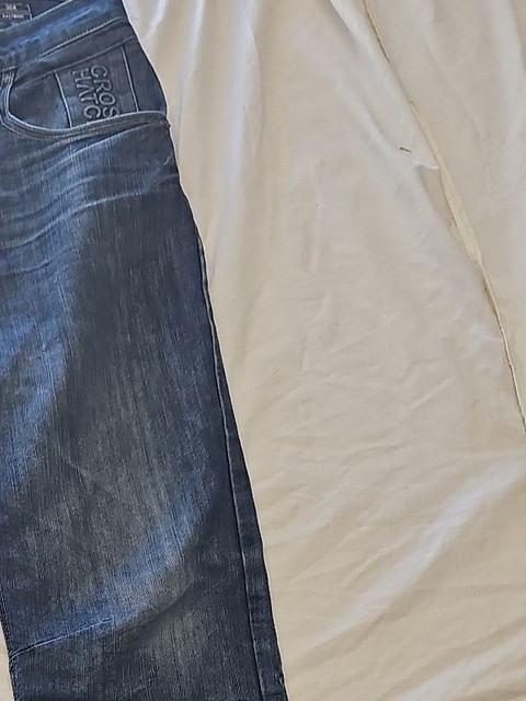 Crosshatch Baltman Men's Straight Leg Dark Wash Denim Jeans 36R - Image 7