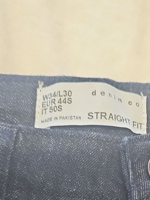 Denim Co. Men's Dark Wash Straight Fit Jeans W34 L30 TT1102 - Image 8