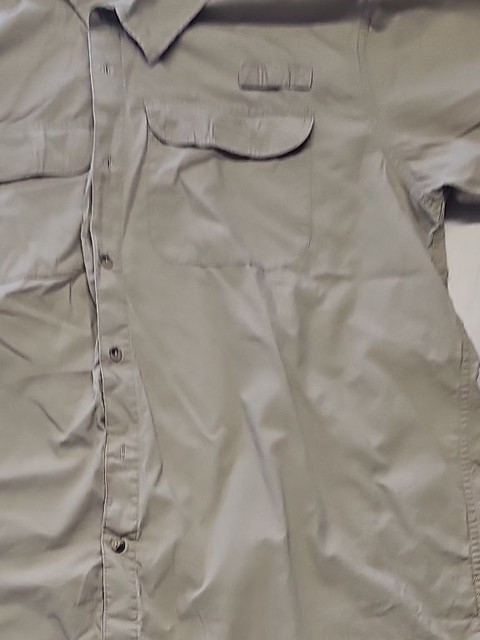 Wrangler Outdoor Short Sleeve Performance Shirt Khaki Large SS1084 - Image 8