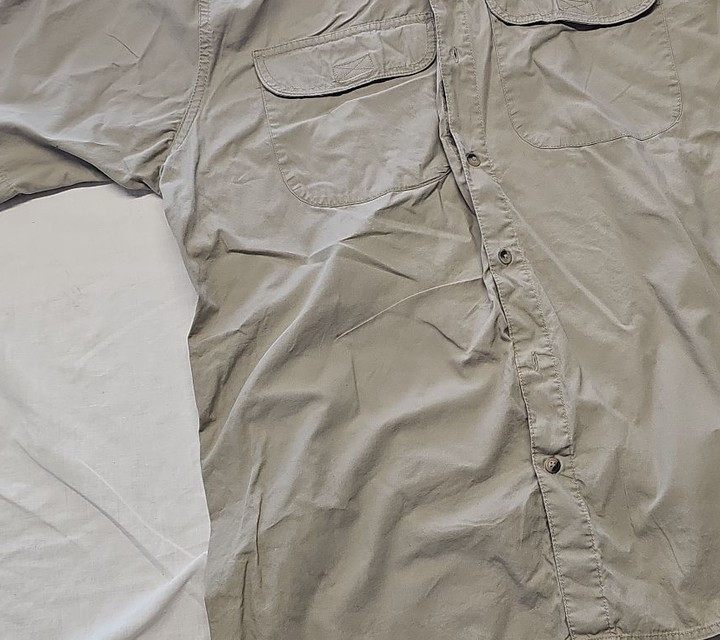 Wrangler Outdoor Short Sleeve Performance Shirt Khaki Large SS1084 - Image 12