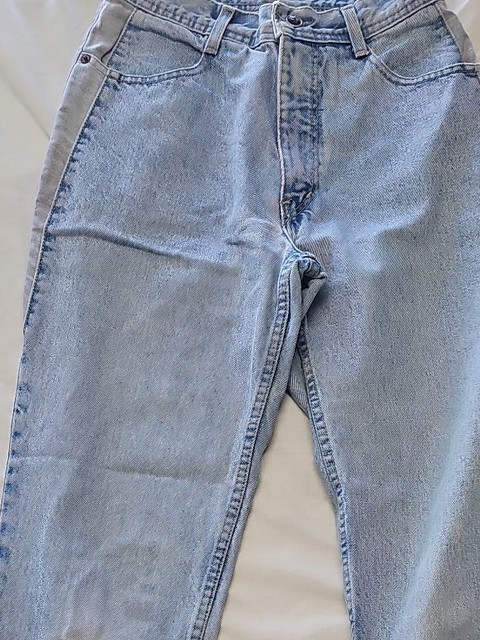 Vintage Santana Light Wash High-Waisted Slim Jeans with Ankle Zips W26 L29UU1110 - Image 7