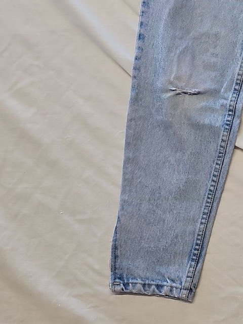 Vintage Santana Light Wash High-Waisted Slim Jeans with Ankle Zips W26 L29UU1110 - Image 8