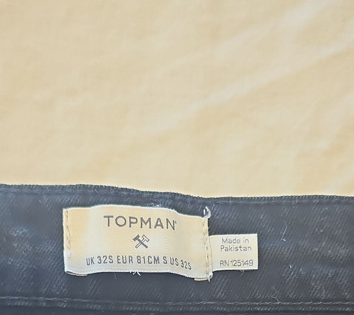Topman Men's Black Skinny Jeans UK 32S L29 UU1113 - Image 9