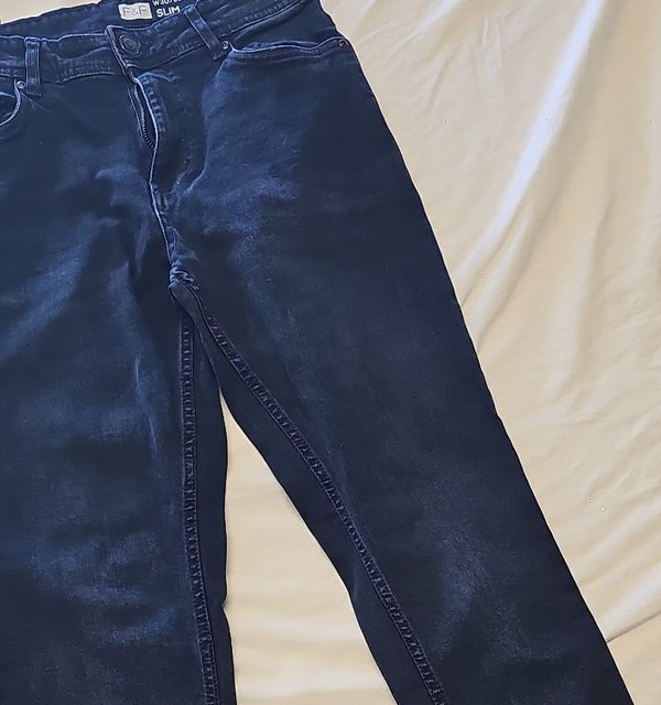 F&F Men's Slim Fit Dark Wash Denim Jeans W30 L30 VV1124 - Image 11