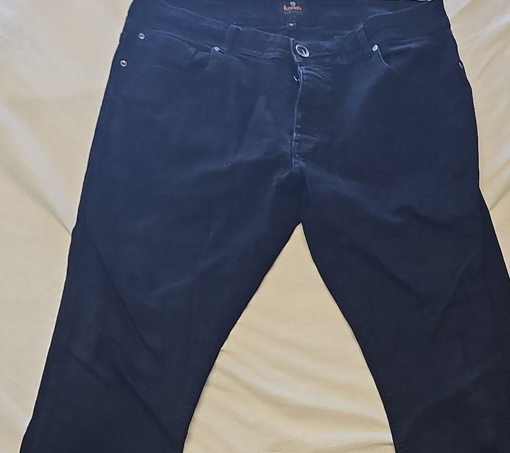 Enzo Men's Black Slim Fit Straight Leg Jeans 36r VV1125 - Image 7