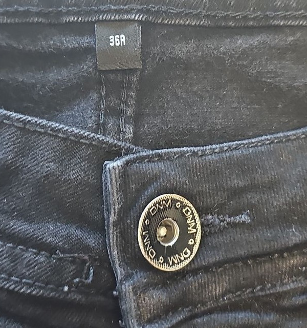 Enzo Men's Black Slim Fit Straight Leg Jeans 36r VV1125 - Image 10