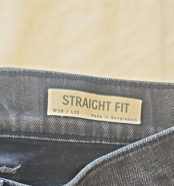 M&S Collection Men's Straight Fit Dark Indigo Denim Jeans W38 L33 VV1129 - Image 9