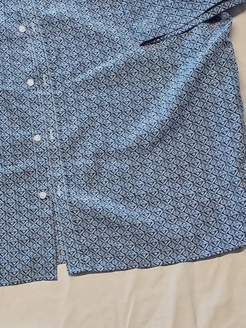 M&S Collection Men's Blue Geometric Print Short Sleeve Shirt - 2XL XX1151 - Image 12