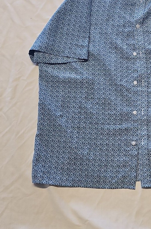 M&S Collection Men's Blue Geometric Print Short Sleeve Shirt - 2XL XX1151 - Image 8