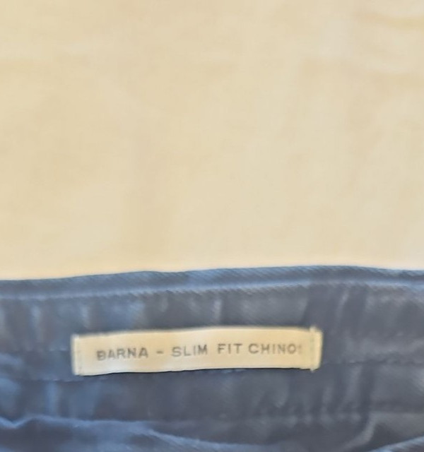 BARNA Navy Blue Slim Fit Chinos w32 l31 WW1135 - Image 8