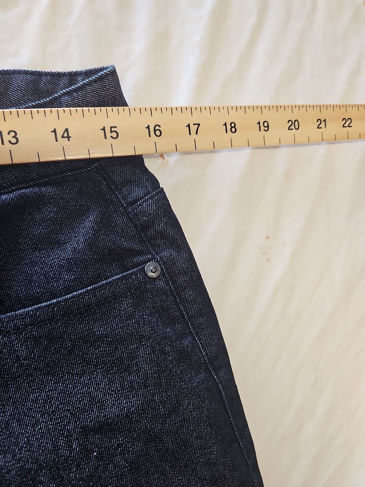 Next Men's Straight Fit Dark Indigo Raw Denim Jeans w32r l32 SS1092 - Image 5